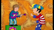 Spinelli dances as T.J. watches during the credits