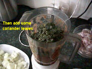 Then add some coriander leaves