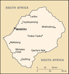 Map of Lesotho