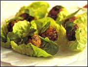 Moroccan Lettuce-Wrapped Meatballs