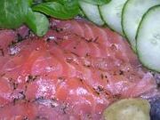 Gravlax (marinated salmon)