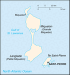 Map of St Pierre and Miquelon