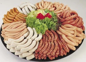 Assorted sausages