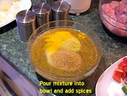 081103-7.jpg (15 KB) Pour mixture into bowl and add spices