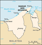 Map of Brunei Darussalam