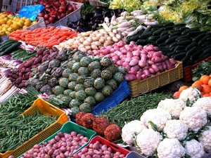 Vegetables at the market
