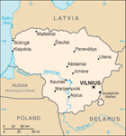 Map of Lithuania