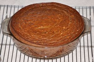 Persimmon Pudding Fresh Out Of The Oven Before Shrinking 5