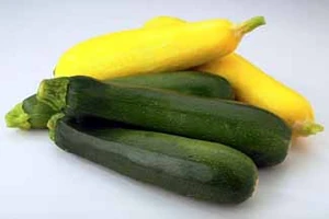 Green and yellow zucchini