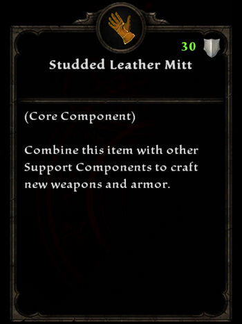 Studded Leather Mitt