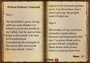 "Prince Kaleva's Journal" Pages 01-02