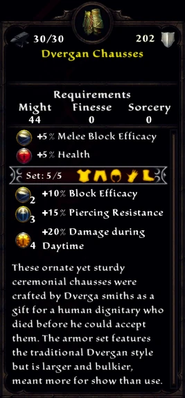 Dvergan Chausses Inventory