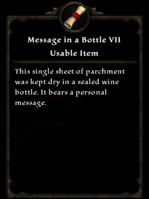 Message in a Bottle VII Amalur Wiki Fandom