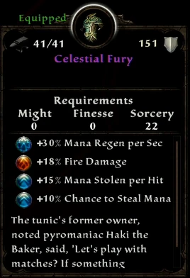 Celestial Fury Description