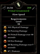 Mastercrafted Primal Greatsword - higher then prismere grade