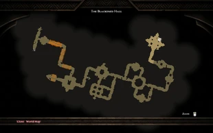 Map of the Blackened hall, after being looted