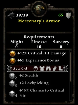 Mercenarys armor