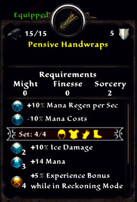 Pensive handwraps