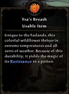 Ysa's Breath inventory card