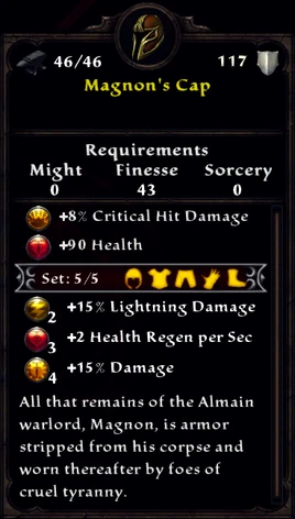 Magnon's Cap Inventory