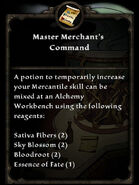 Master Merchant's Command Recipe Card