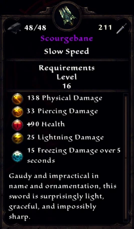 Scourgebane Inventory