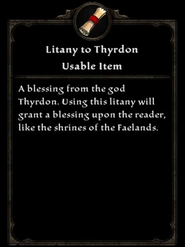 Litany thyrdon