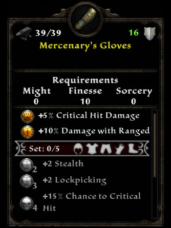 Mercenary gloves ib