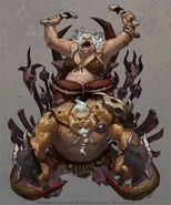 Promotional art of Jottun, notably featuring a female.