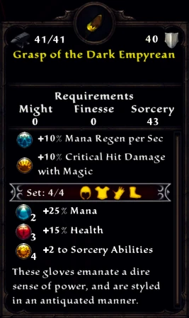 Grasp of the Dark Empyrean Inventory