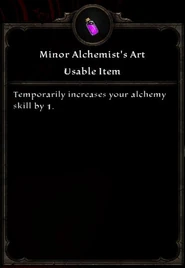 Minor Alchemist's Art Inventory Card