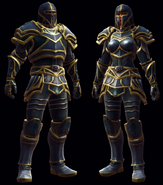 Male and Female models of Azurite Armor
