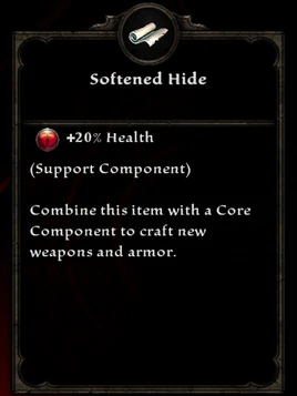 Softened hide