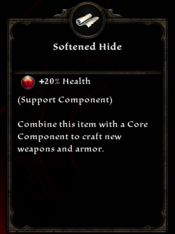 Softened hide