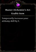 Master Alchemist's Art Inventory Card