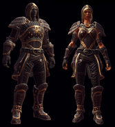 Male and Female models of Studded Leather Armor