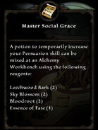 Master Social Grace Recipe Card