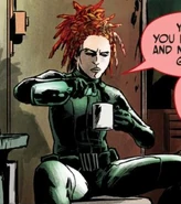 Ryanna updating Fitchner on her progress in Sons of Ares: Volume Three