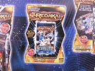 From the Cartoon Network USA Redakai DVD. A paper advertisement that features the card packs.