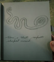 Зарисовка Артура в дневнике «Вот тот курган в форме змеи.»