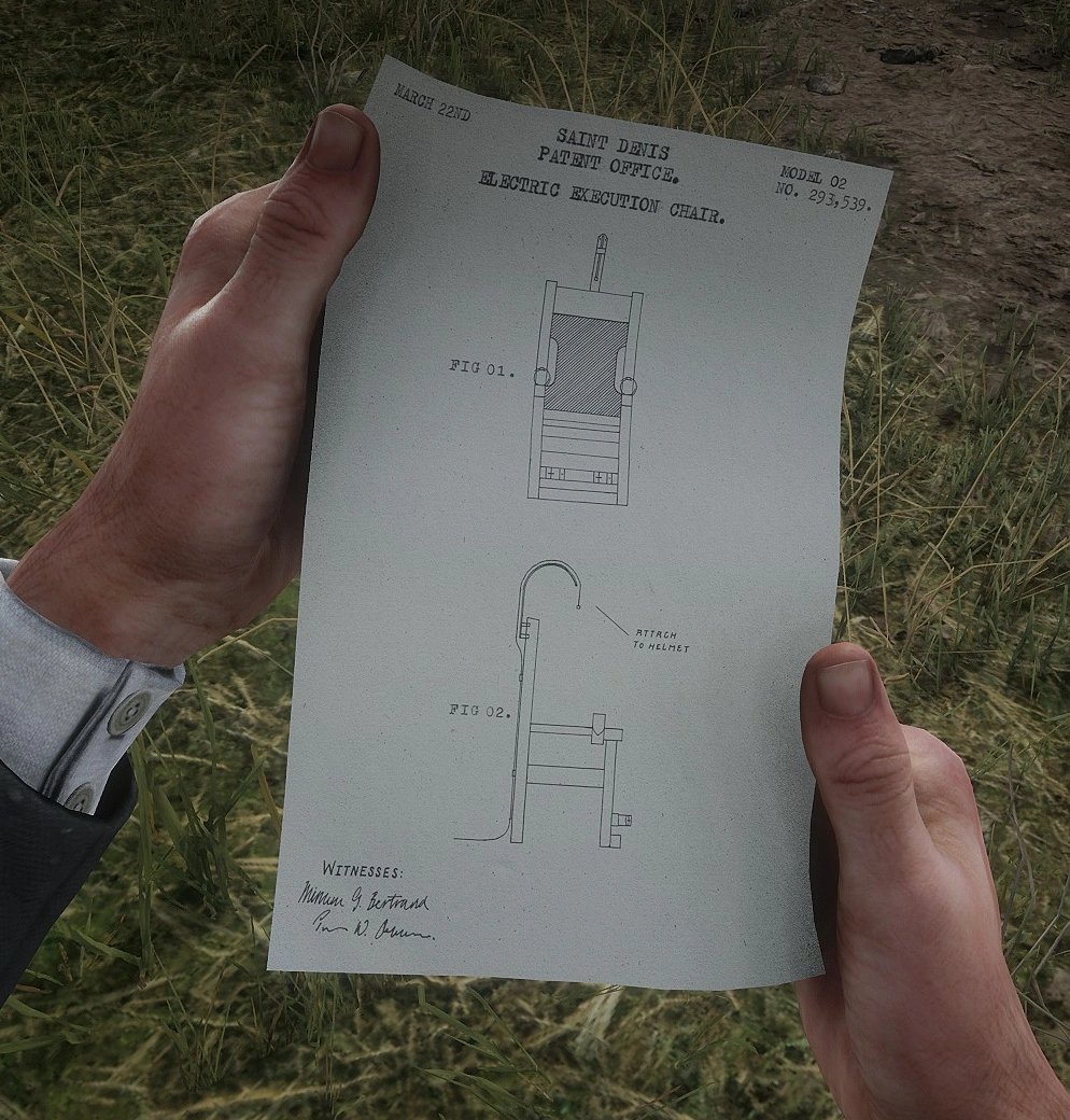 Чертеж электрического стула Red Dead Wiki Fandom