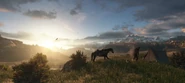 Das Lager am Anfang des zweiten Trailers von Red Dead Redemption 2