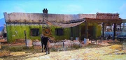 Die Cantina von außen, vorne das  des Spielers
