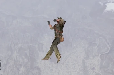 Freier fall bis zum Tod oder eher neuen Respawn.