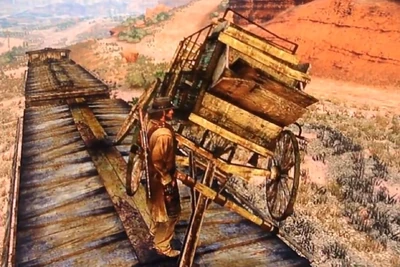 Achtung Falschparker „über den Zug“ unterwegs.