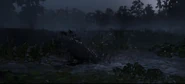 Der Alligator während des zweiten Trailers