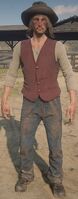 Seth's in-game model for Red Dead Online.