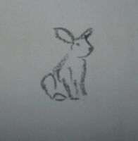 Arthur's drawing of a Black-Tailed Jackrabbit