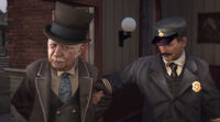 West-Dickens being arrested in Blackwater.