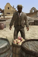 Hugo Regalado at Chuparosa market